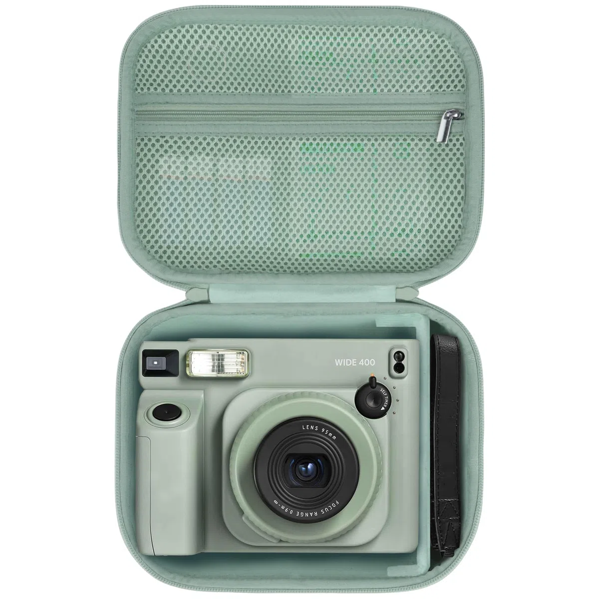 Lebakort ﻿Duro Viaggio Caso Custodia per Fujifilm Instax Wide 400/Instax Wide 300 Fotocamera Istantanea (Verde chiaro)