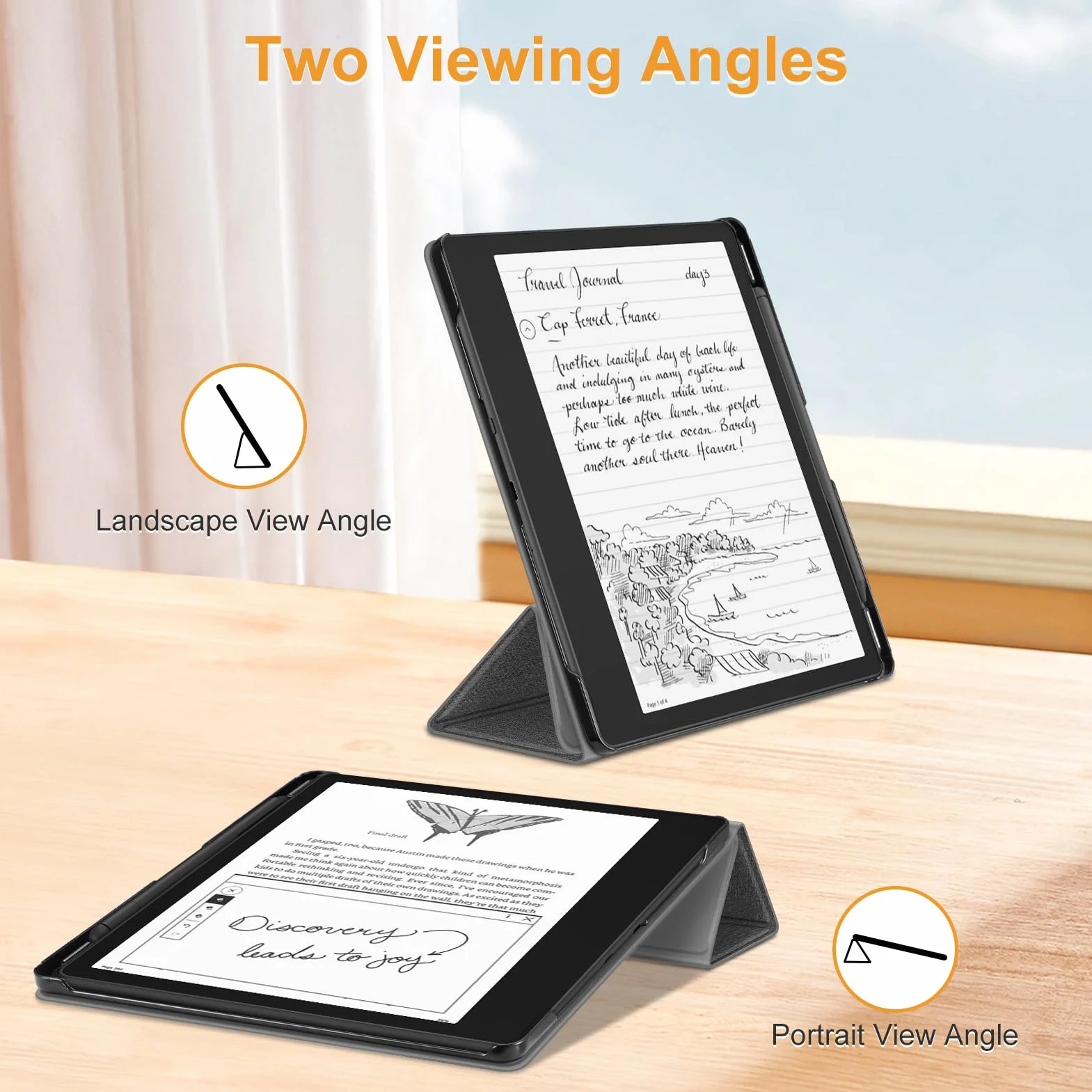 FINTIE Stand Custodia per Kindle Scribe 10,2 Pollici (Modello 2024/2022) con Portapenna - Sottile Leggero Cover Protettiva Case con Auto Sveglia/Sonno per Kindle Scribe 2024, Grigio