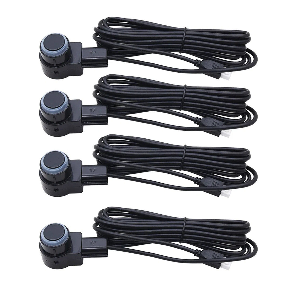 KAOLALI Sensori Parcheggio Auto 4 Sensori di Parcheggio Posteriori, Kit Sensori di Parcheggio Posteriori, Acustico Auto Reverse Backup di Sistema (Nero)