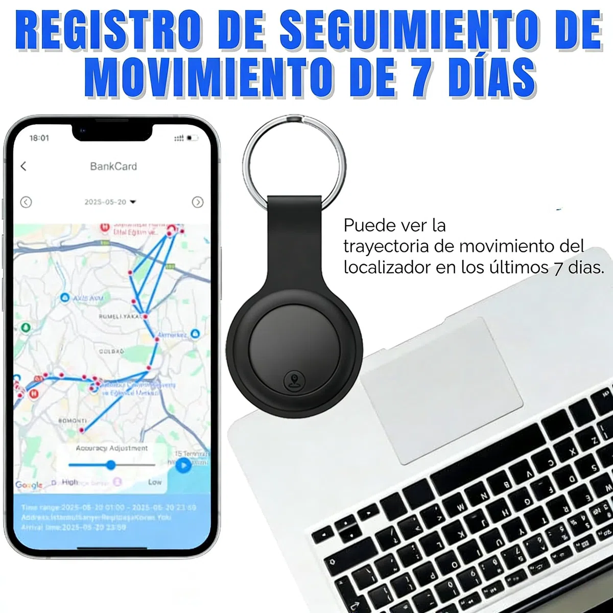 Localizzatore GPS per auto,Tracker di auto(compatibile con iOS e Android) Magnetico impermeabile Localizzatori di oggetti Bluetooth,Localizzatore GPS senza abbonamento,Tracker GPS per Valize