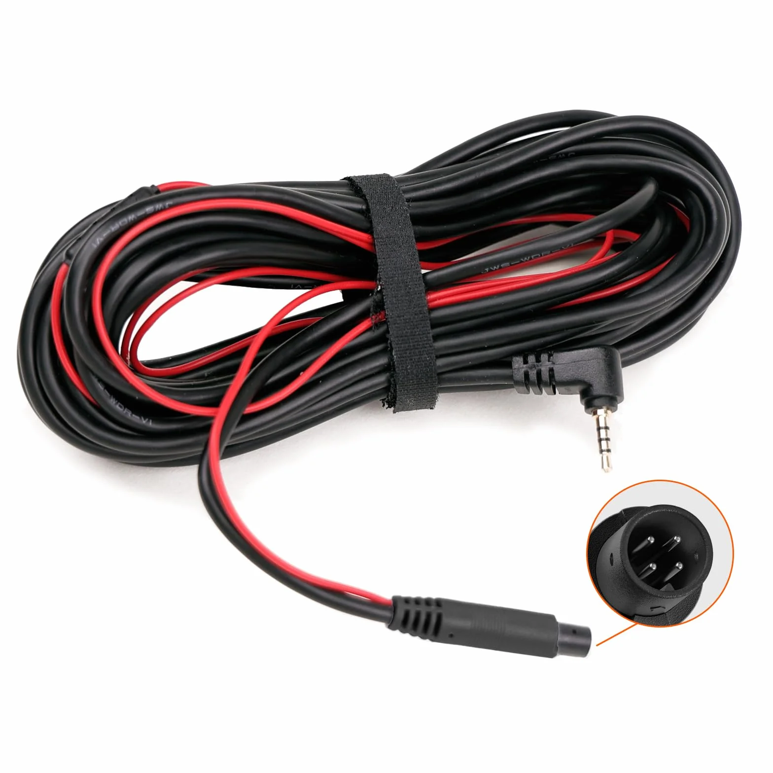 WOLFBOX 50Ft Cavo Di Ricambio Più Lungo Della Telecamera Posteriore per G840S/G930/G840H/G850/G900/i07 Specchietto Retrovisore Smart (4 Pin, 2,5 Mm)