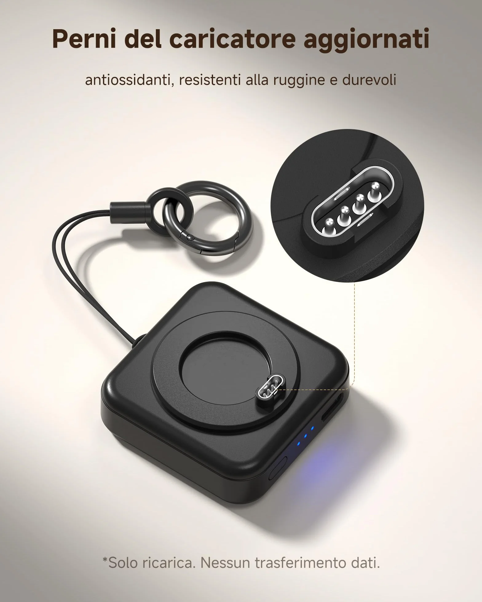 Caricabatterie portatile per orologio Garmin 1200 mAh per Garmin Vivoactive 6 5, Fenix 8 7X 6, Venu 3s 3 2, Instinct 3 2, Forerunner 165 265 965, Approach S70 S62 S50 S44, Epix Pro 2, Tactix 8 7, Endu