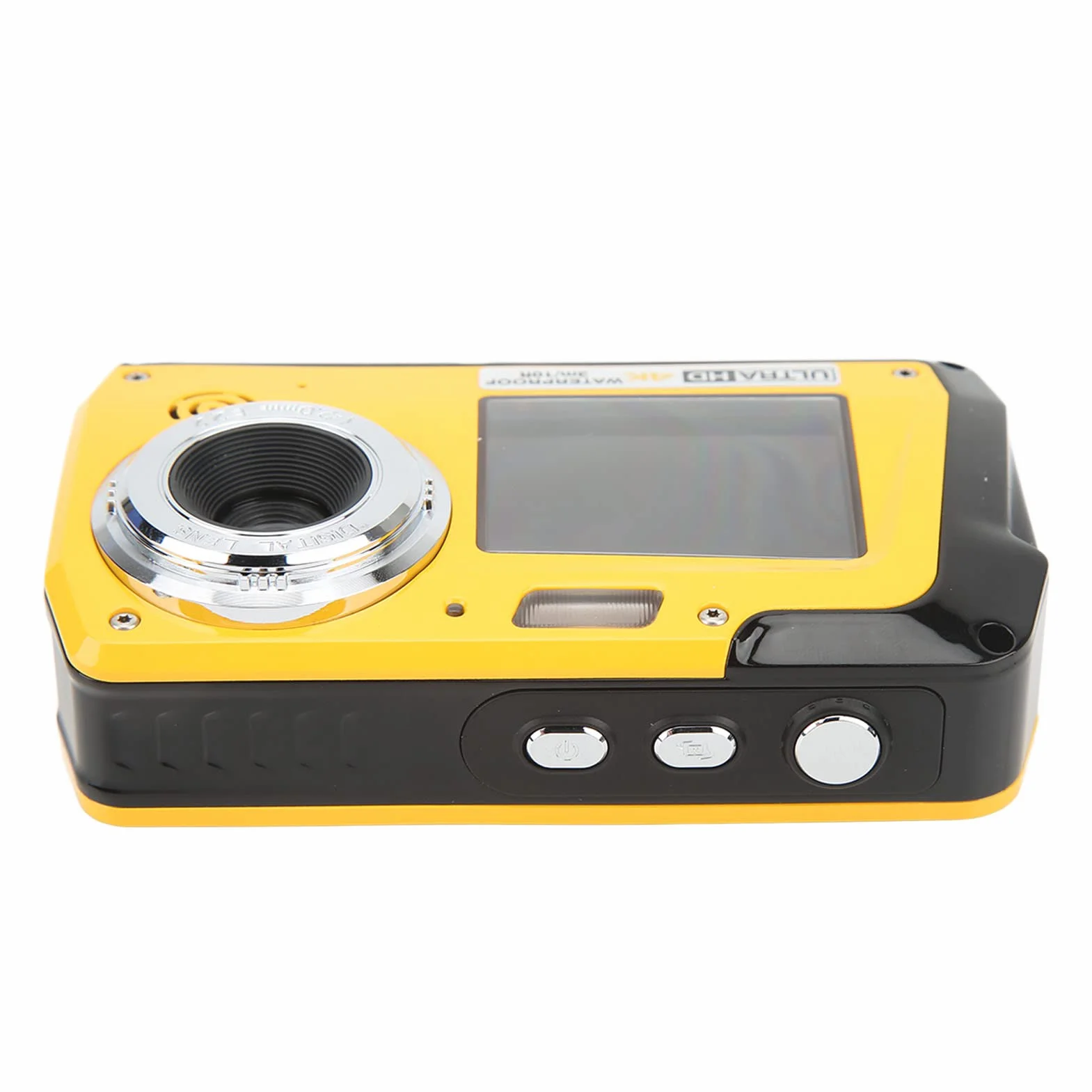 Fotocamera Digitale Impermeabile, Fotocamera Subacquea a Doppio Schermo 4K 56 MP, Zoom Digitale 18X Videoregistratore da 10 Piedi Selfie, per Esterni, Bambini, Ragazzi