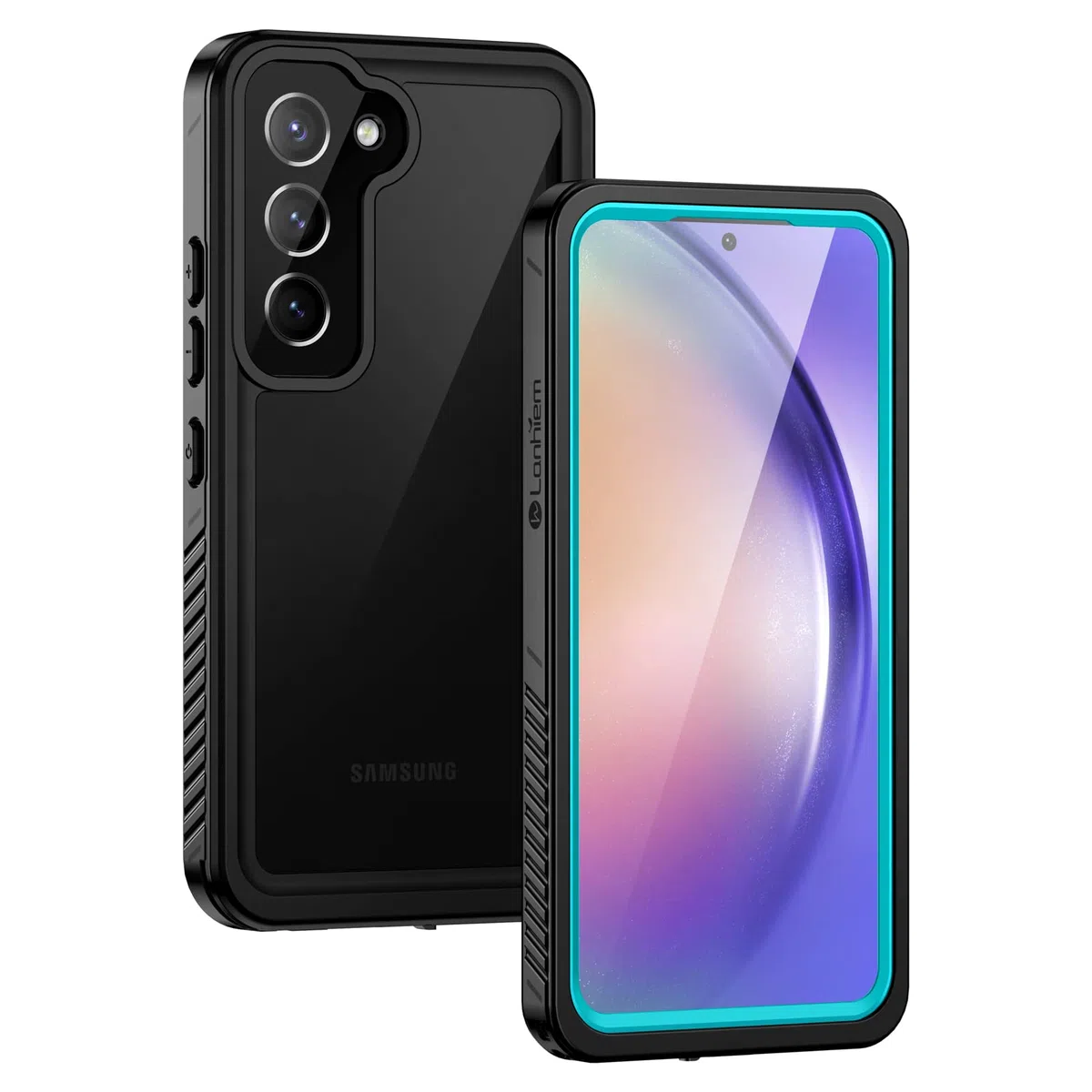 Lanhiem Cover Per Samsung Galaxy A54 5G Impermeabile IP68 Waterproof e 360 Gradi Protezione Custodia Subacquea Antiurto Rugged con Full Body Military Protezione dello Schermo per Samsung A54 6,4",Blu