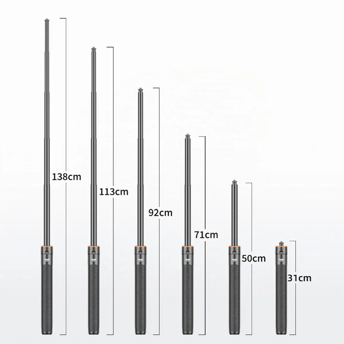 Treppiede estensibile per DJI OSMO Pocket 3/Action 4, lunghezza regolabile 138 cm, asta di estensione per Insta360 ONE X3/X2