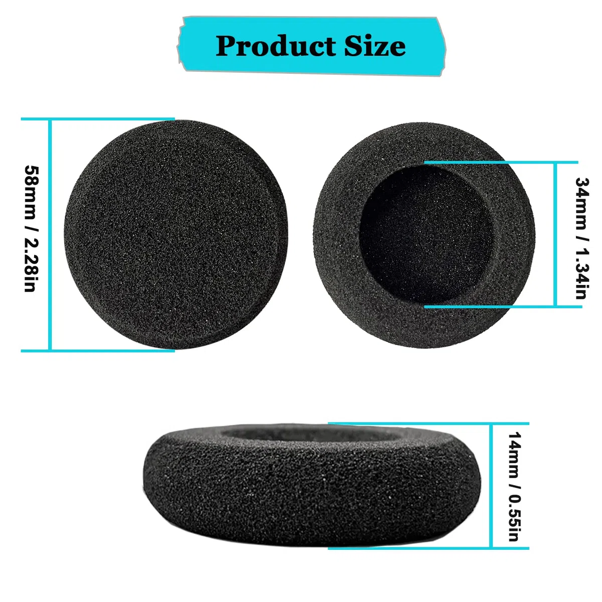 Cuscinetti Cuffie di Ricambio Imbottiture Auricolari Copri Schiuma Compatibile con Plantronics HW520 Blackwire 3210 3220 3225 3320 3325 Compatibile con Jabra Biz 1500 2300 2400 620 920 930 (10 Pezzi)