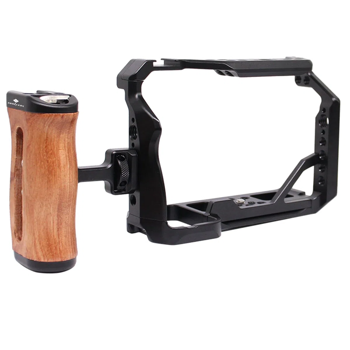 Maniglia laterale in legno compatibile con ARRI 1/4" e 3/8", maniglia sinistra/destra regolabile per EOS R50V/RP/R50/R100/R7/R8, Alpha A7R V/A7 IV/A7S III/7R V/S III/A7R IV, A6700/FX30/FX3