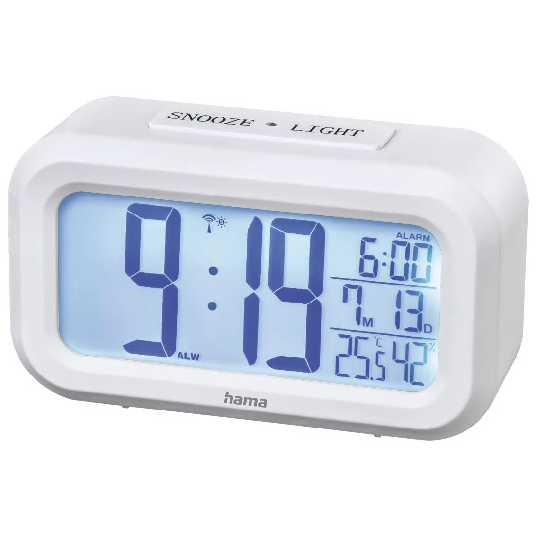 Hama Orologio digitale RC 660, plastica, bianco, M