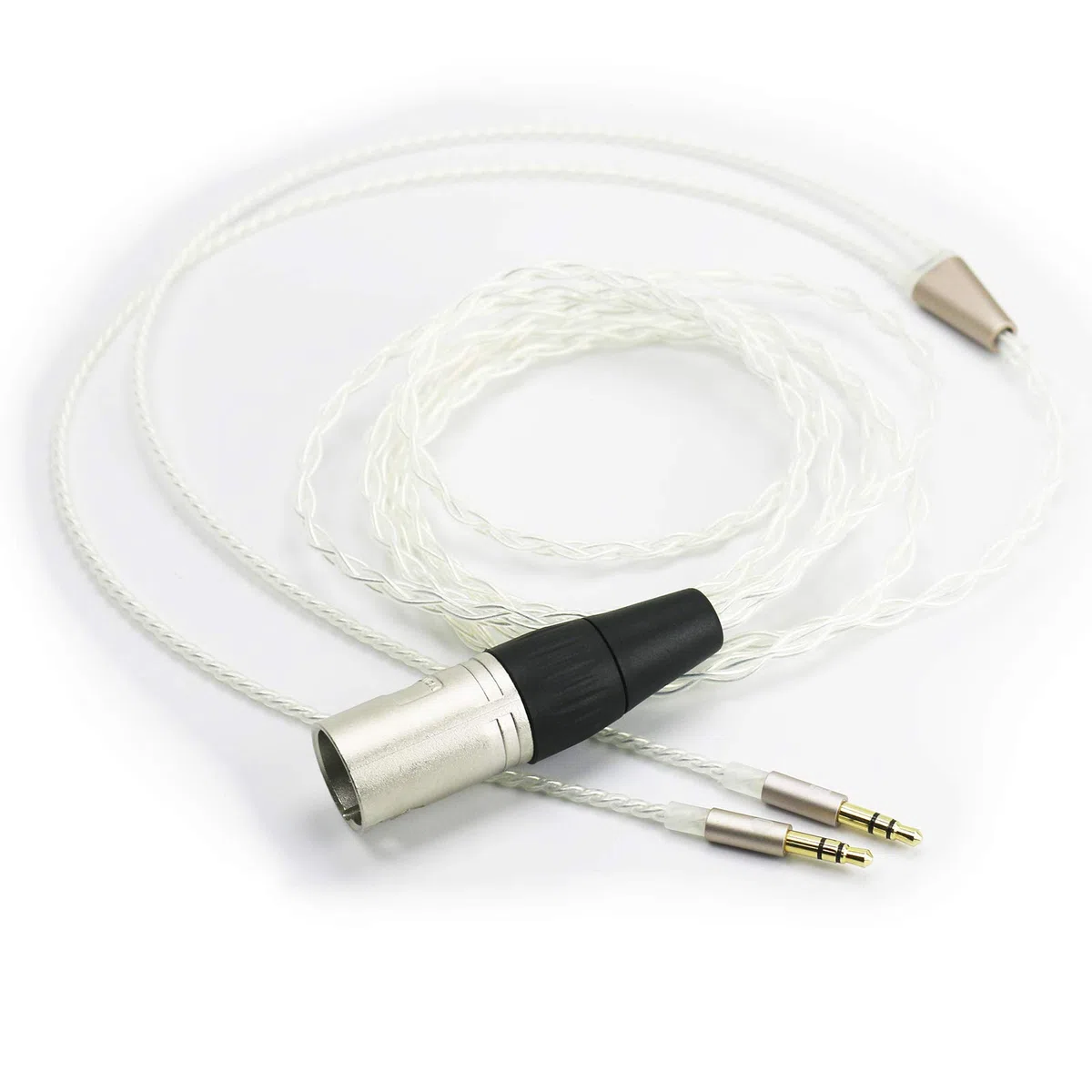 Cavo audio bilanciato XLR a 4 poli compatibile con cuffie Hifiman Ananda, Arya, Sundara, HE400SE, HE4XX, Edition XS (versione 2 x 3,5 mm) 6N OCC rame monocristallino placcato in argento