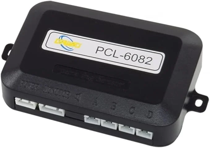 SQUADO Kit 4 Sensori di Parcheggio Wireless Neri con Display LED e Cicalino Acustico Senza Fili Nero