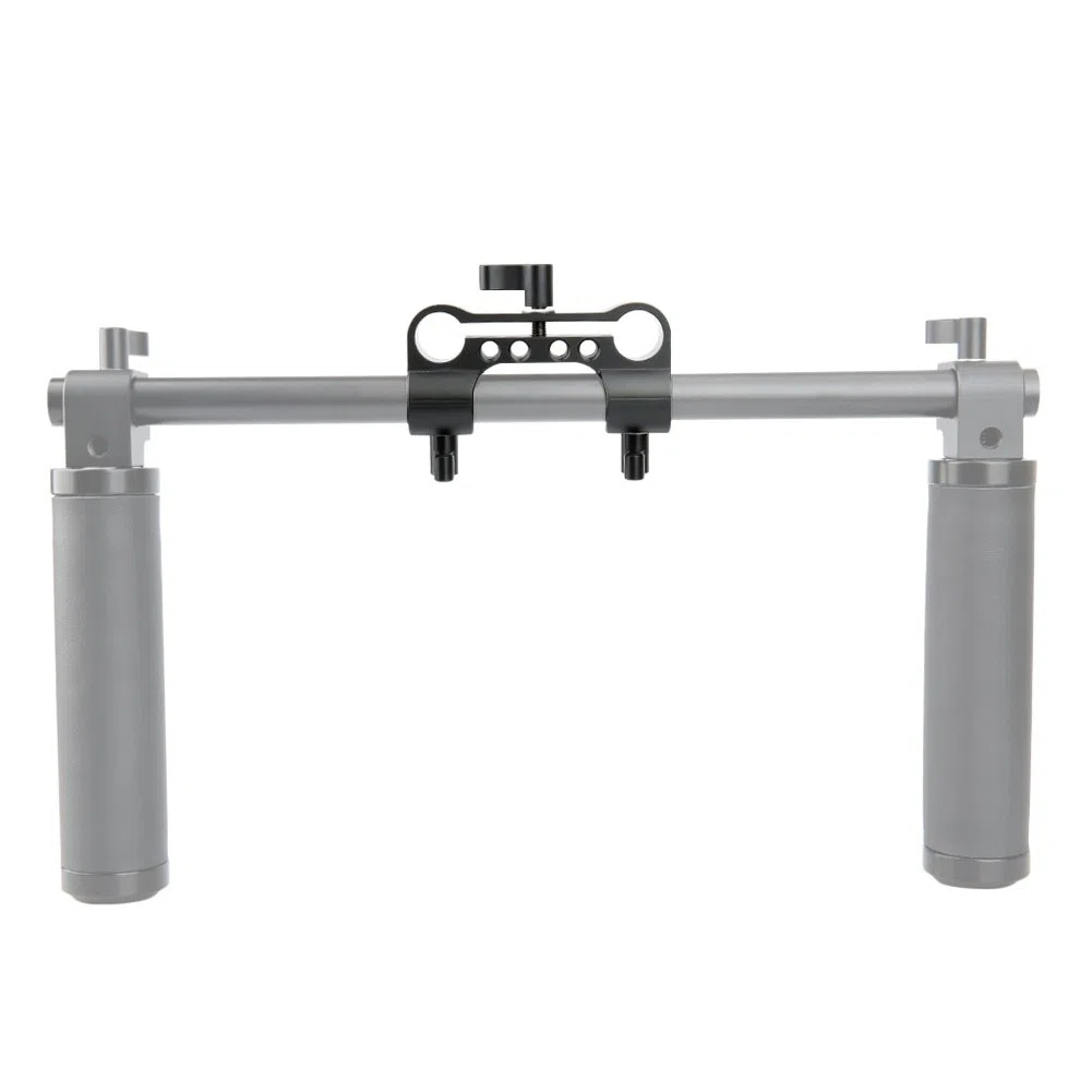 NICEYRIG Morsetto per asta da 15 mm Doppio blocco per guida a 90 gradi per videocamera DV/DC Sistema di supporto per spalla