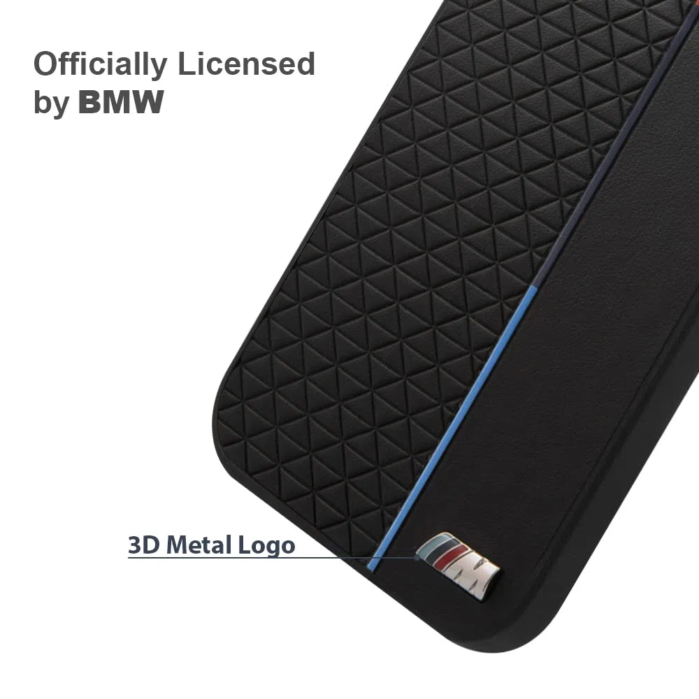 BMW BMHCP13MTRTBK - Custodia per iPhone 13 6,1", collezione M Triangles