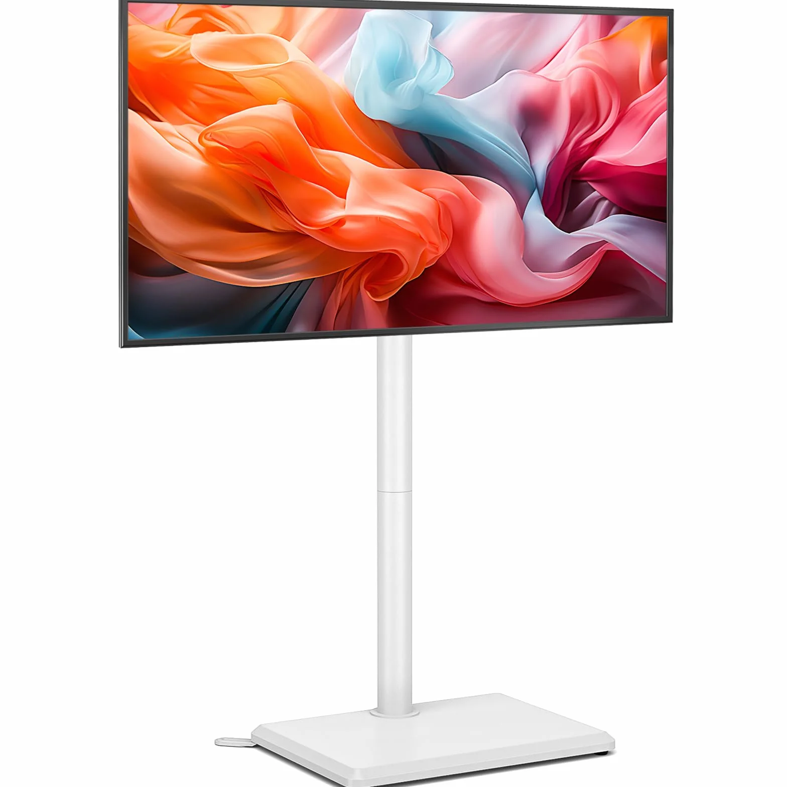 TVON Supporto TV da Pavimento per TV da 32 a 60 pollici Supporto TV Alto con Piedini di Supporto, Supporto TVs ad Angolo Sottile Regolabile in Altezza, Girevole, Max VESA 400x400mm fino a 40kg