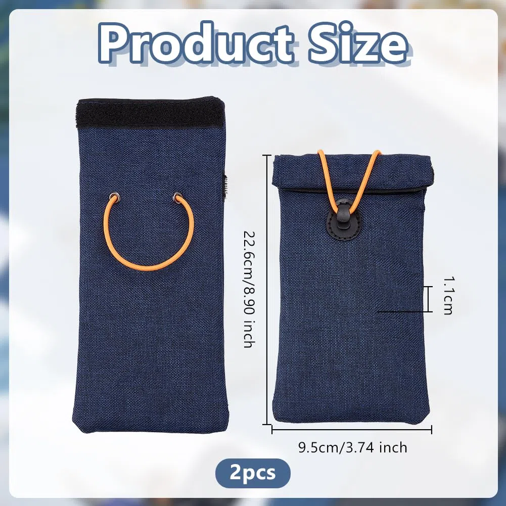 OLYCRAFT 2pz Custodia con Blocco EMF per La Protezione del Telefono Cellulare 22.6x9.5cm Borsa Faraday Blu Custodia di Sicurezza Blocchi RFID per Telefono Chiave Dell'Auto Blocco del Segnale