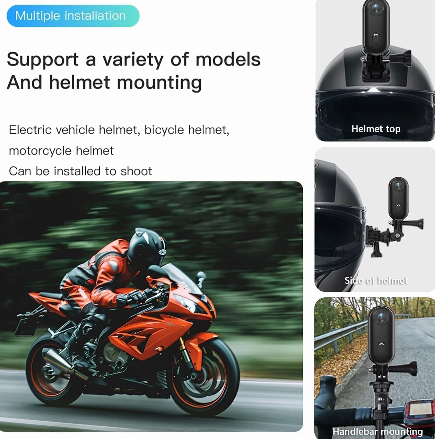 Mini Action Cam 4K Body Cam impermeabile indossabile 4K Portatile Videocamera con Rotazione Clip 360 Cam Telecamera POV Magnetica per ciclismo moto passeggiate clip animali domestici vlogging ciclismo