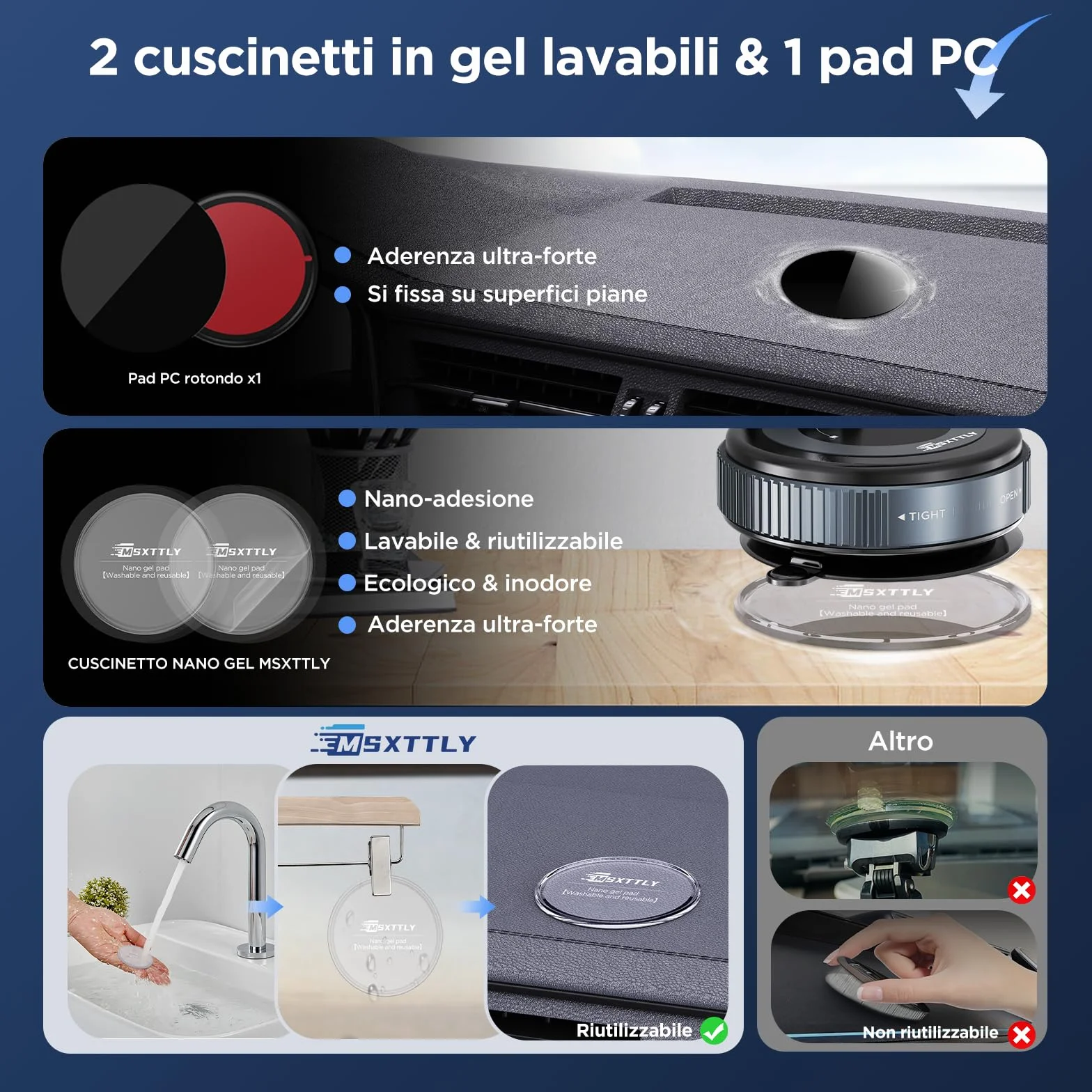 MSXTTLY Supporto Magnetico Cellulare Auto Vmag-S1, Supporto Telefono Auto per Magsafe, 360° Rotazione Pieghevole, Magnete Super Compatibile con tutti i telefoni con iPhone 17-12 Pro MAX e Android Nero