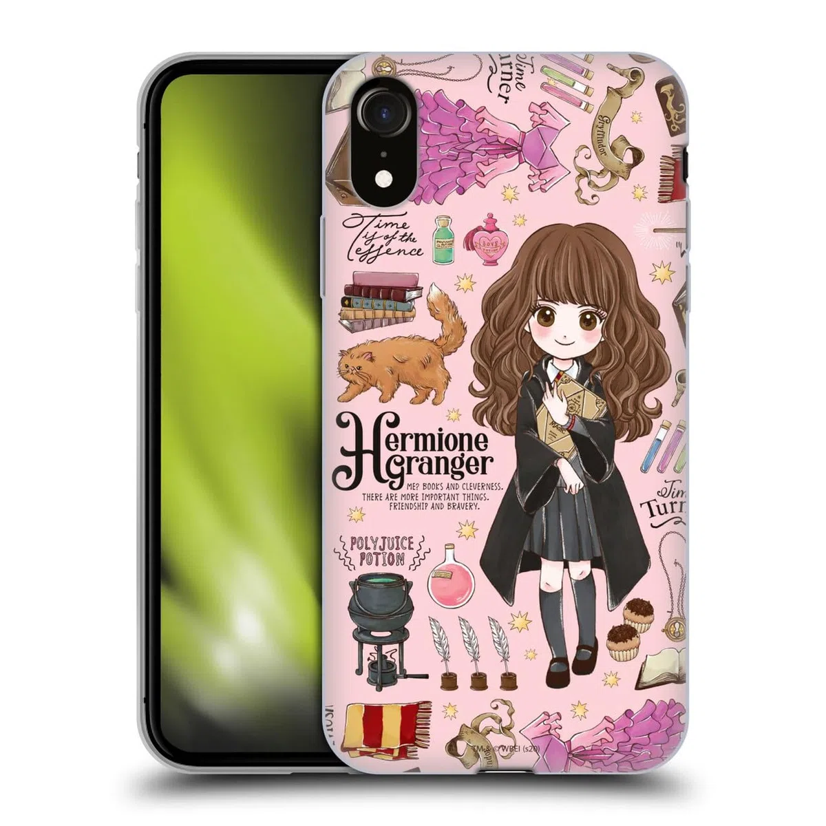 Head Case Designs Licenza Ufficiale Harry Potter Modello Hermione Deathly Hallows XXXVII Custodia Cover in Morbido Gel Compatibile con Apple iPhone XR