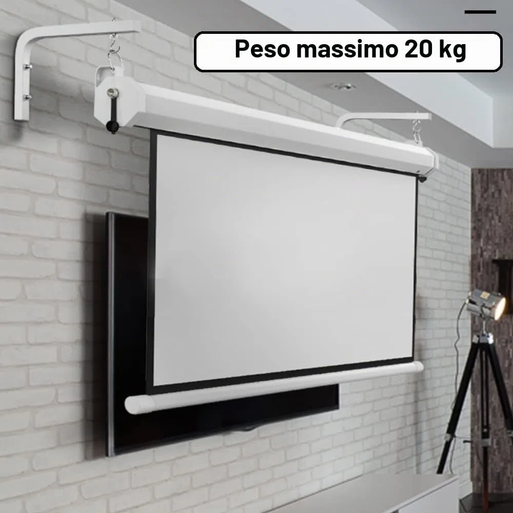 BUZIFU 2 Staffe a L per Schermo di Proiezione, Gancio di Montaggio Regolabile Universale, Supporto per Proiettore Appeso a Parete