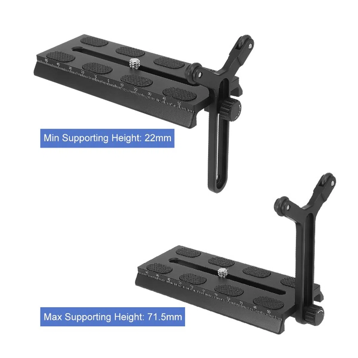 Akozon Staffa di Supporto per Obiettivo, Staffa a Y con Doppie Ruote Telaio di Supporto per Obiettivo per Ronin S SC