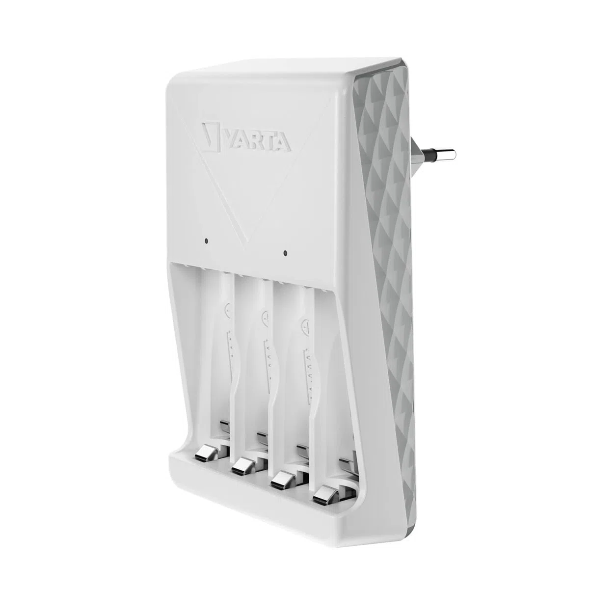 VARTA Caricabatterie, incl. 4X AA 2100mAh, caricatore per batterie ricaricabili, carica 2 o 4 AA/AAA contemporaneamente, Plug Charger