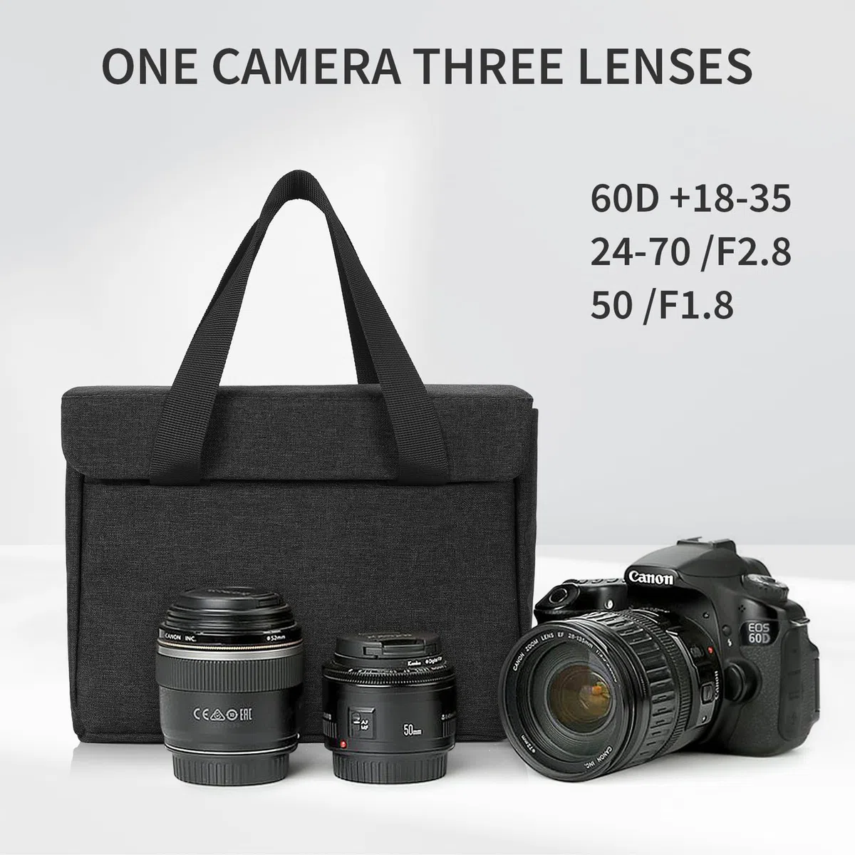 BAIGIO DSLR Custodia Macchina Fotografica Inserto Antiurto Custodia Fotocamera Reflex Borsa Macchina Fotografica Marsupio Fotografico Borsa Fotocamera per Nikon Canon Fuji Olympus Sony, Nero-Ar