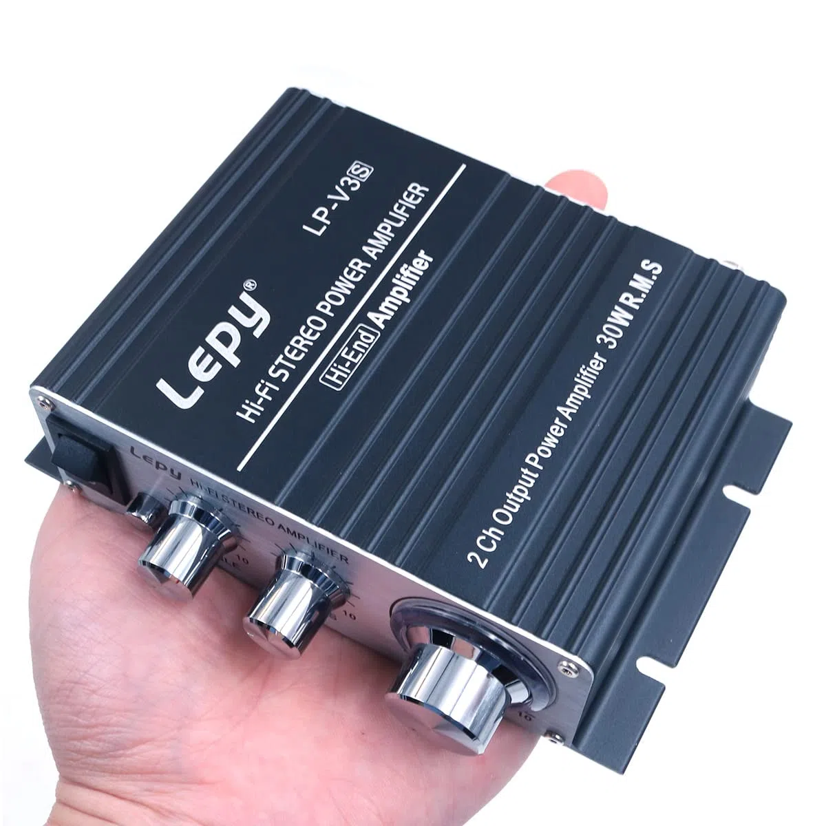 DollaTek LP-V3S 25Wx2 Amplificatore + Protezione Ritardata HiFi con Alimentazione 5A Compatibile con Computer, Cellulari o Lettori MP3 DAC ecc - Nero