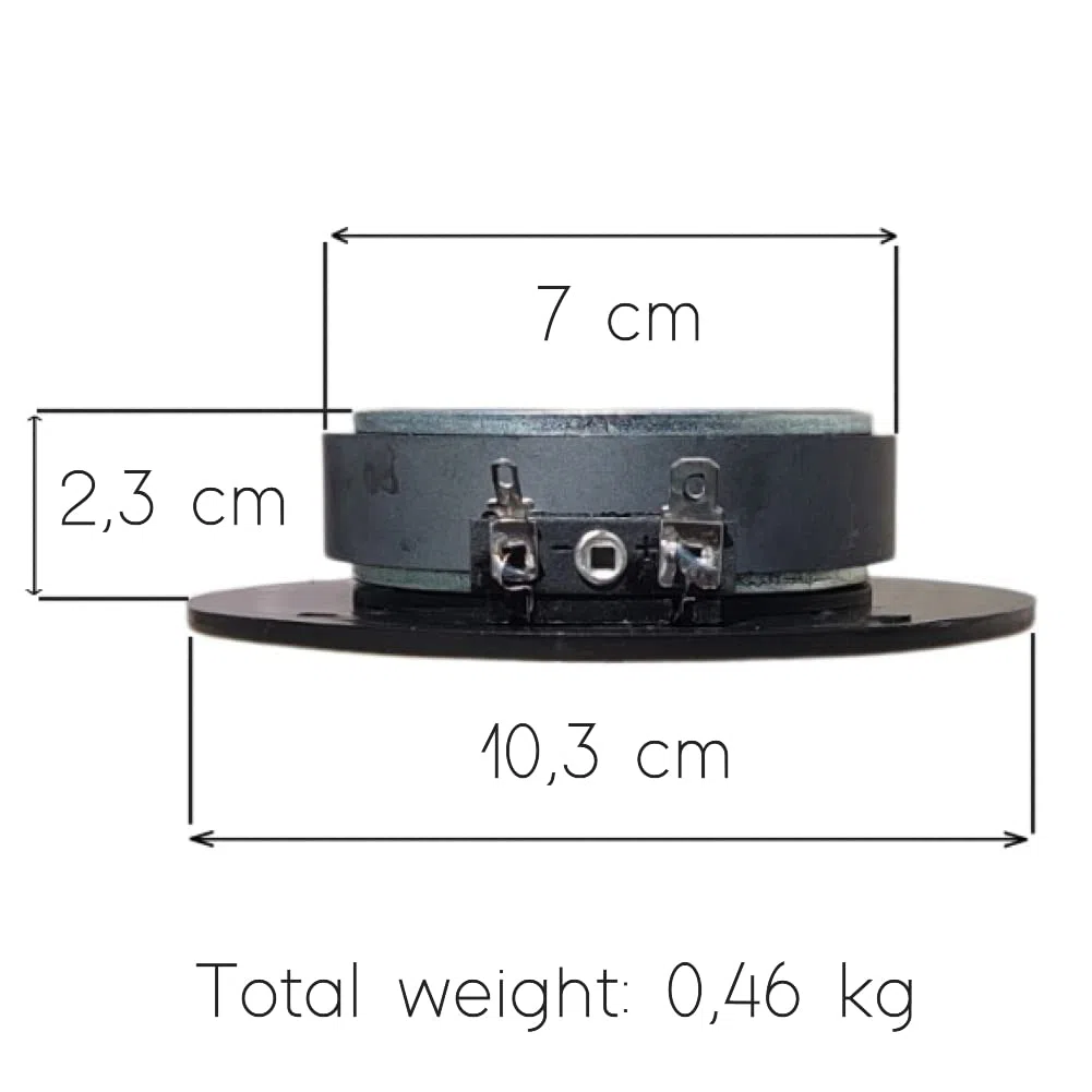 MASTER AUDIO 1 RSQ802 dome tweeter a cupola nero 100 watt rms 200 watt max da 10 cm 100 mm 4" impedenza 8 ohm bobina da 25 mm ultra slim per casa party, 1 pezzo + condensatore omaggio