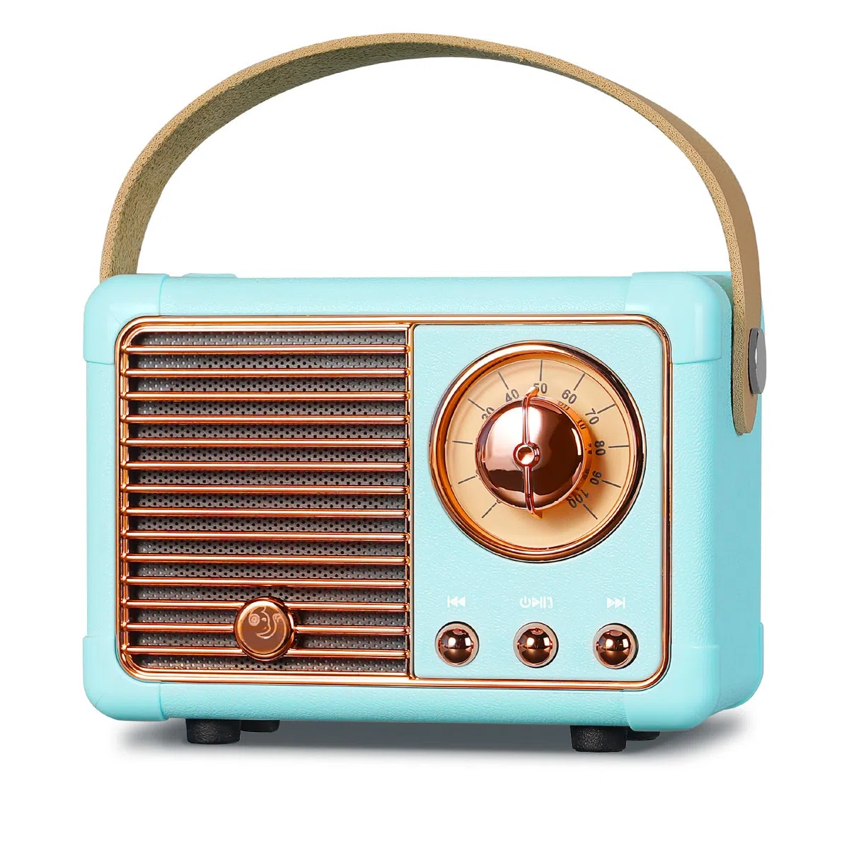 PRUNUS J-999 Altoparlante Bluetooth Retrò, Mini Radio Fm, Radio Vintage Portatile Ricaricabile, Supporto TF/AUX/USB,Chiamate in Vivavoce,Adatto Famiglia,Cucina,Da Tavol,Oregalo per Donne(Azzurro/Blu)