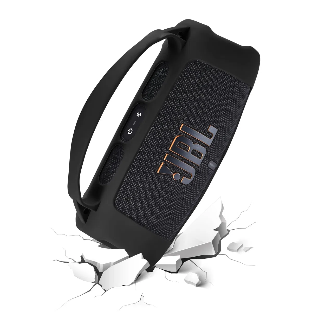 Custodia in Silicone per JBL Charge 5 WiFi e Altoparlante Bluetooth,Charge 5 WiFi & Charge 5 Manicotto da Viaggio Portatile Protezione Pelle Custodia di Trasporto(Nero)