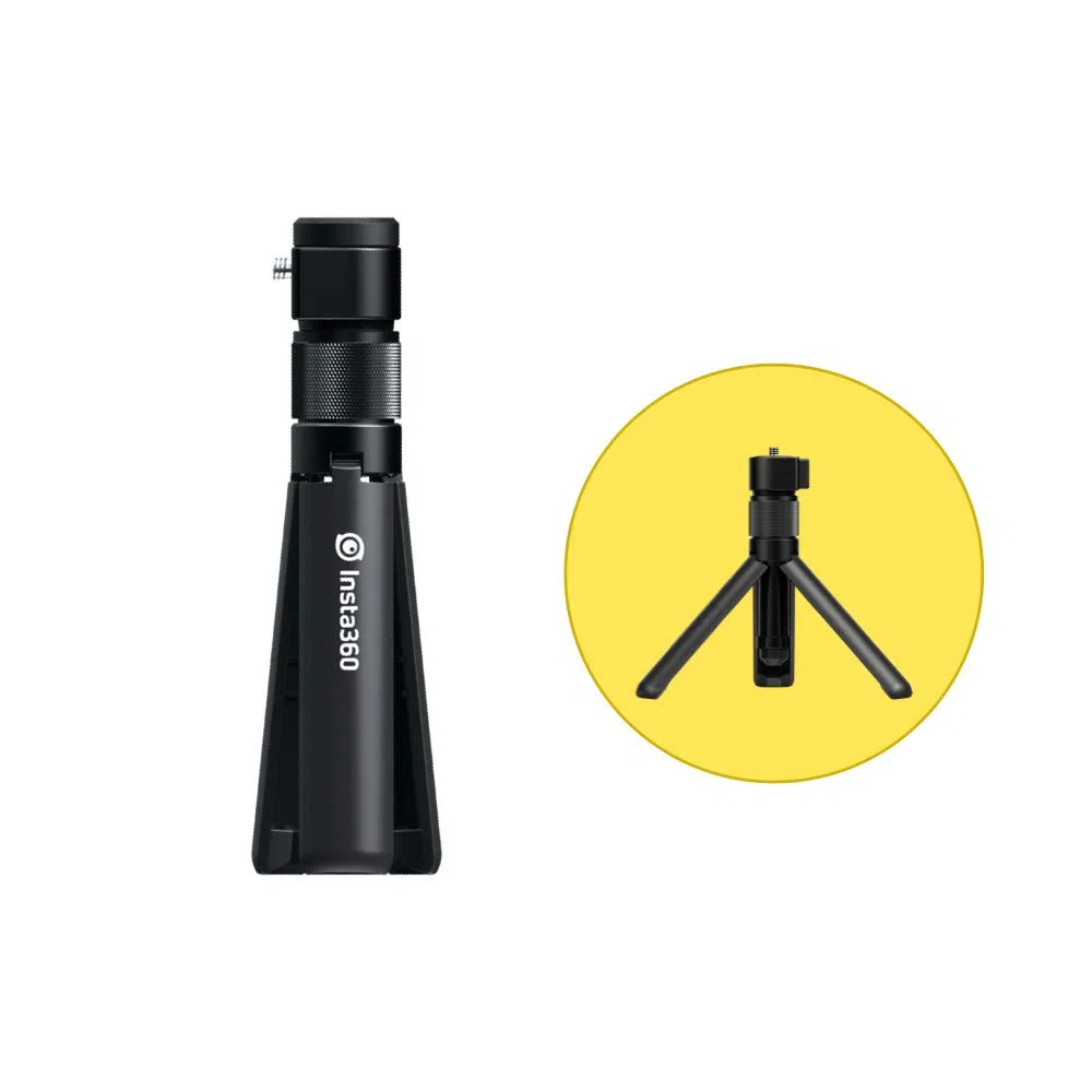 Insta360 Bullet Time Bundle - Kit con Selfie Stick e Impugnatura Aggiuntiva Ergonomica con Treppiedi Integrato, Compatibile con Videocamera ONE/ONE X/EVO, Allungabile fino a 120cm - Nero