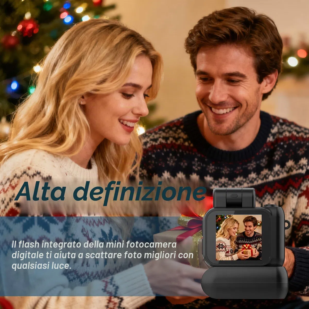 Xilecam Mini Macchina Fotografica Vintage con Scheda da 32 GB Mini Fotocamera Portachiavi Un Regalo Molto Creativo Fotocamera Compatta Digitale（Nero opaco）