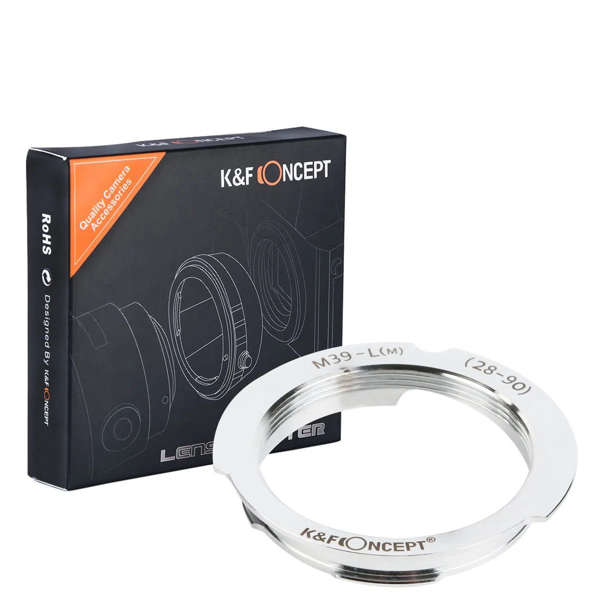 K&F CONCEPT M39 - LM Anello Adattatore per Obiettivo Anelli Adattatori per Obiettivo per Obiettivo Compatibile con Leica 28mm / 90mm M39 per Fotocamera Compatibile con Leica M