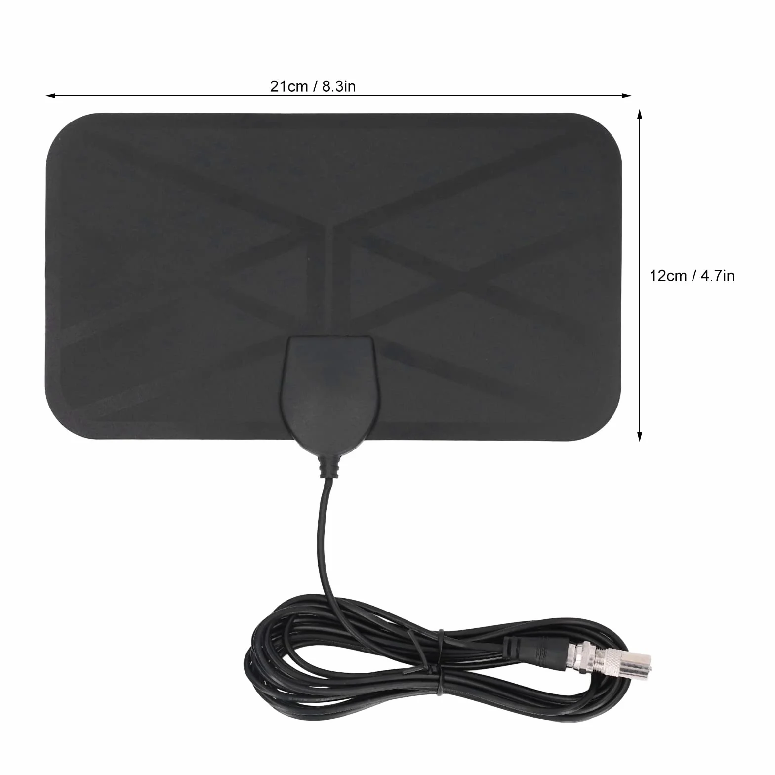 Antenna TV Digitale Interna per Onda Terrestre HD 1080P e 4K, Antenna HDTV Pannello Piatto per Ricezione Digitale Terrestre, Amplificatore di Segnale Integrato