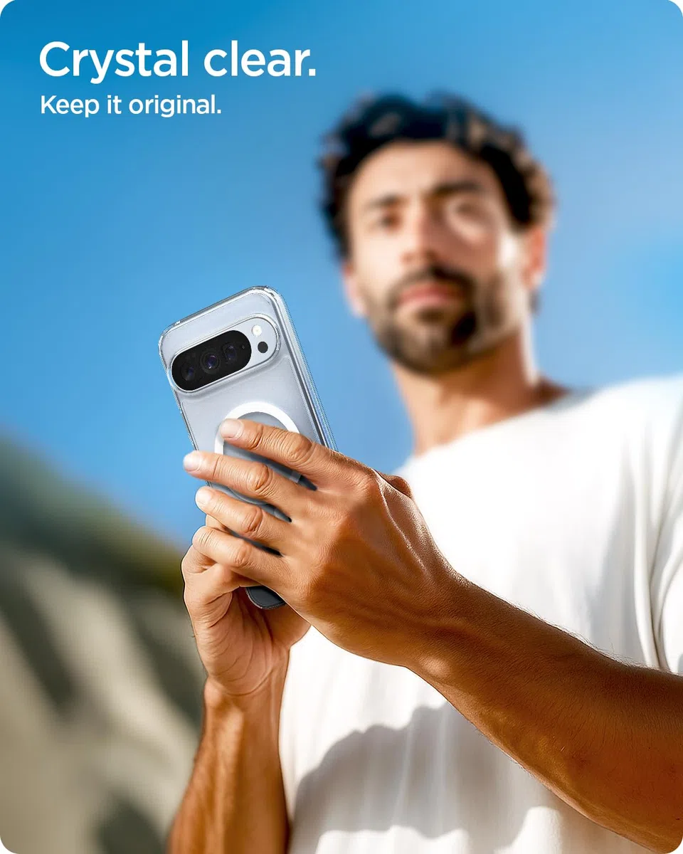 Spigen Cover Ultra Hybrid MagFit Compatibile con Google Pixel 10/10 Pro, Supporto MagSafe e Pixelsnap - Clear White