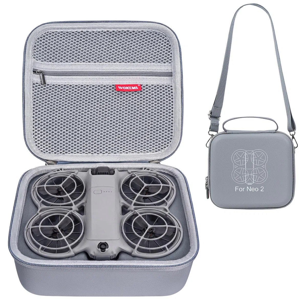 Borsa porta drone per DJI Neo 2, custodia rigida impermeabile per DJI Neo 2, borsa da viaggio in PU portatile e compatta con tracolla
