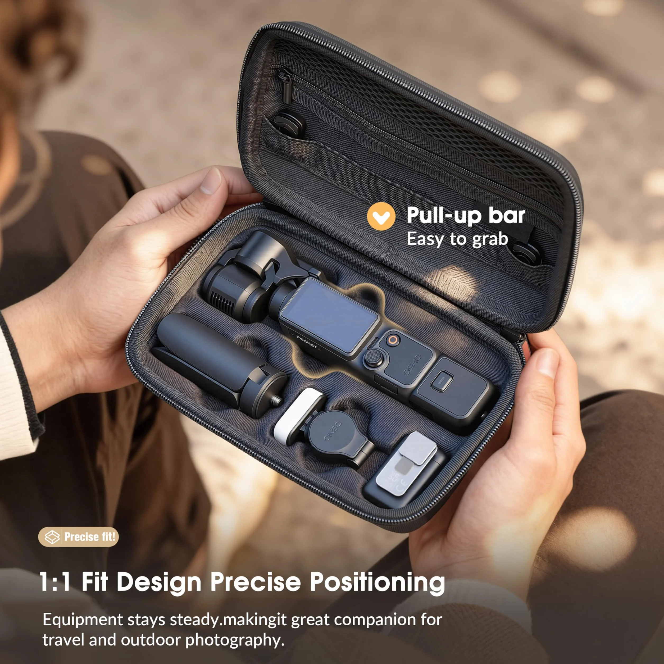 STARTRC PHOTO Custodia per DJI Osmo Pocket 4, Borsa Protettiva PU Pronta per il Trasporto per DJI Pocket 4 Creator Combo Accessori, Ideale per Vlogging, Viaggi e Riprese Outdoor