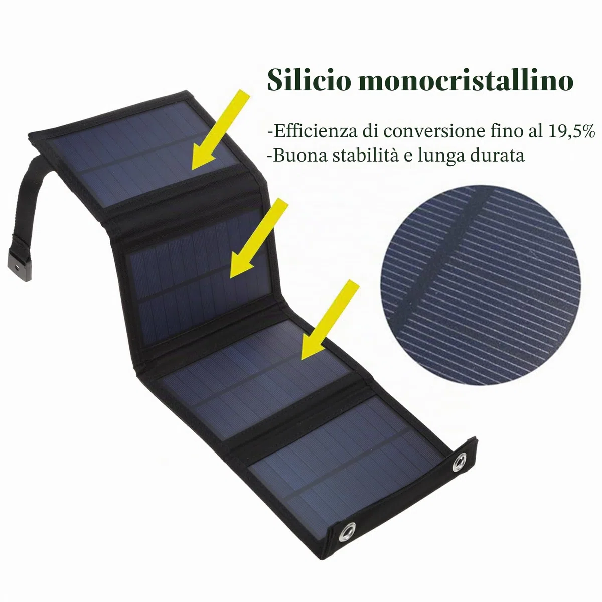 Pannello solare pieghevole USB da 100 W, piastra pieghevole portatile per esterni, batteria da viaggio