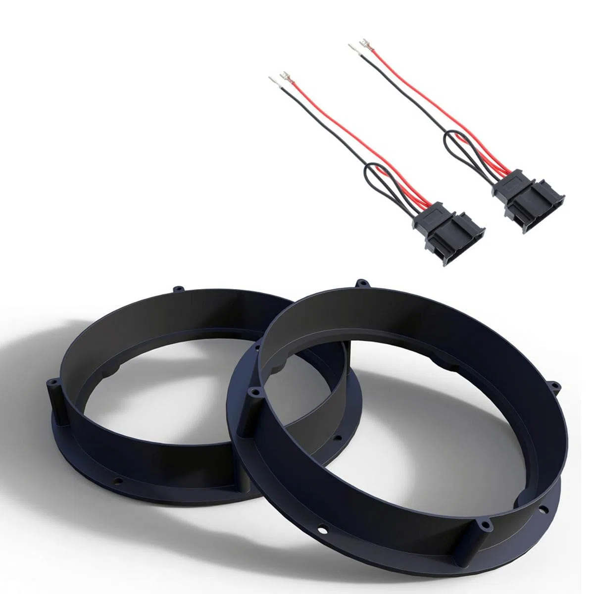 Audioproject A416 - Set di anelli per altoparlanti + cavo adattatore compatibile per VW Golf 6 7 Passat Bora Beetle Seat Leon Toledo Ateca Skoda Fabia Oktavia Yeti 165mm adattatori per altoparlanti