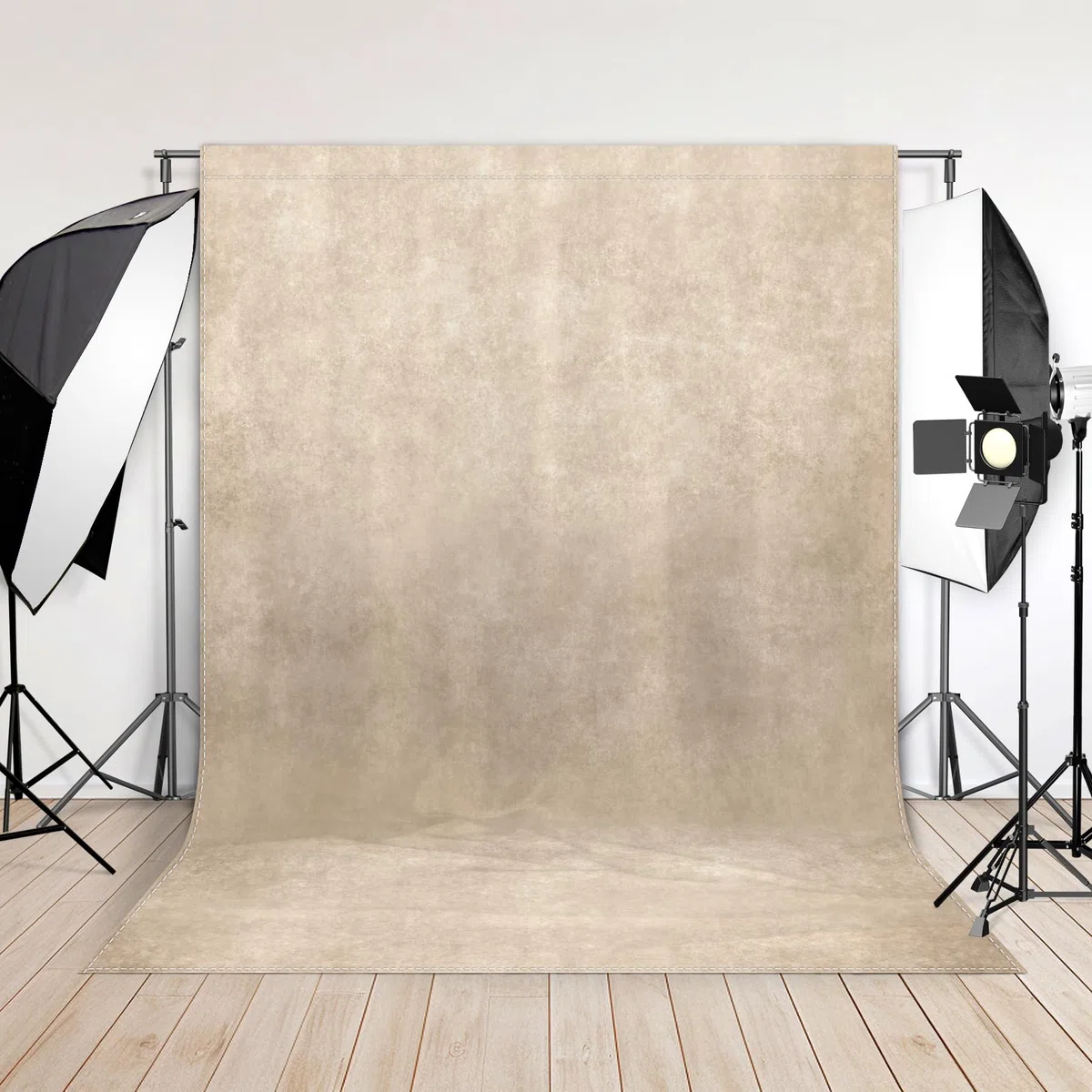 Luminora 1,5x2,1m Tessuto beige Astratto, Sfondo Fotografia Ritratto per Adulto, Neonato e Bambino, Studio Booth, Tasca (Senza supporto, senza clip)