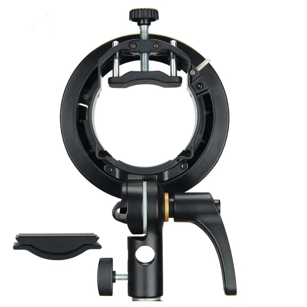 Godox S2 Bracket Supporto Bowens S-type, compatibile con flash Godox V100, AD200 Pro II, V1 Pro, RS60R, AD100 Pro, RS60BI, TT600, Funziona anche con flash Sony Canon Nikon Fujifilm