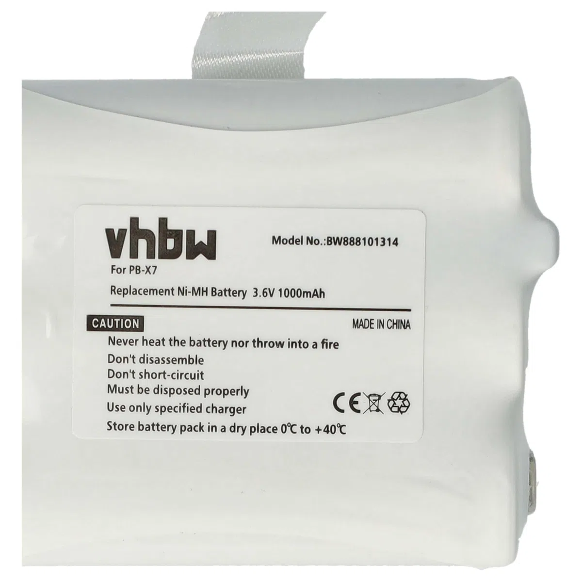 vhbw 2x batteria sostituisce Midland PB-X7 per radio (1000mAh, 3,6V, NiMH)