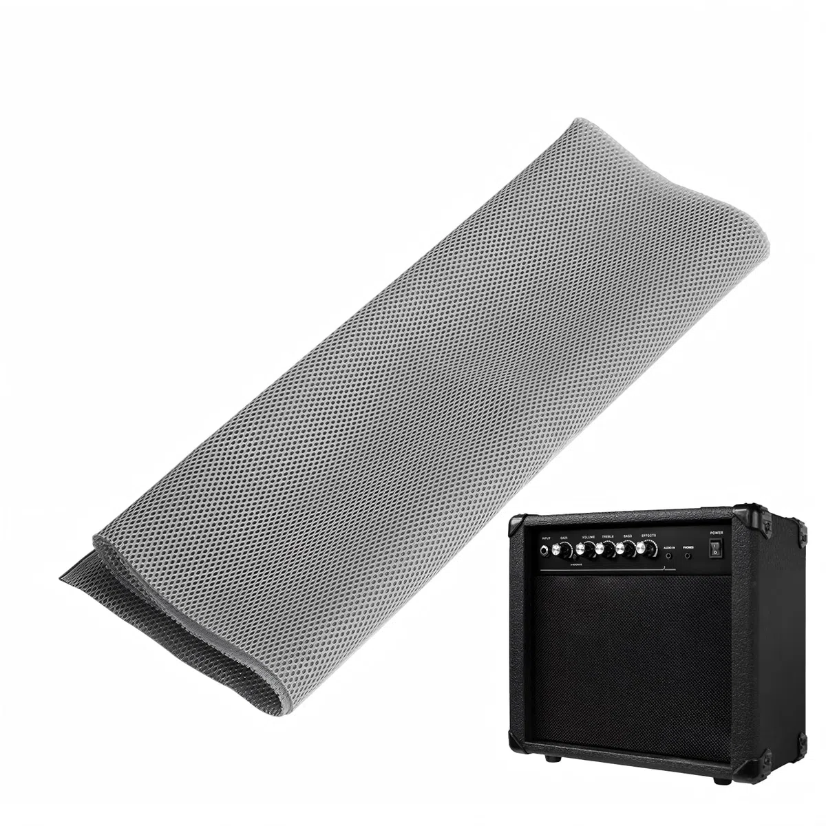 Panno per Griglia 1,4 MX 0,5 m Tessuto a Rete per Altoparlanti Antipolvere per Altoparlanti Hi-Fi Cassa Acustica da palcoscenico(Grigio)