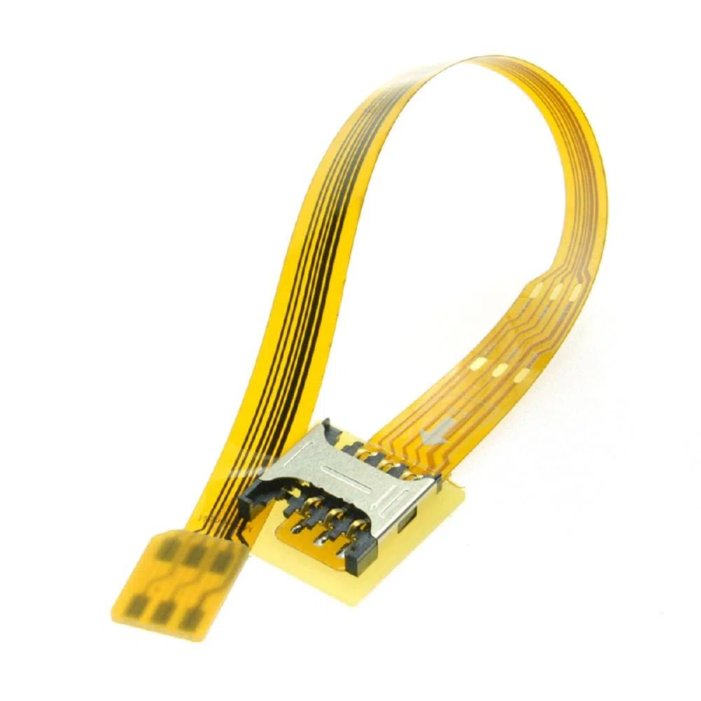 cablecc Cavo di prolunga da micro SIM a nano SIM, maschio-femmina, cavo di prolunga morbido piatto FPC, 10 cm