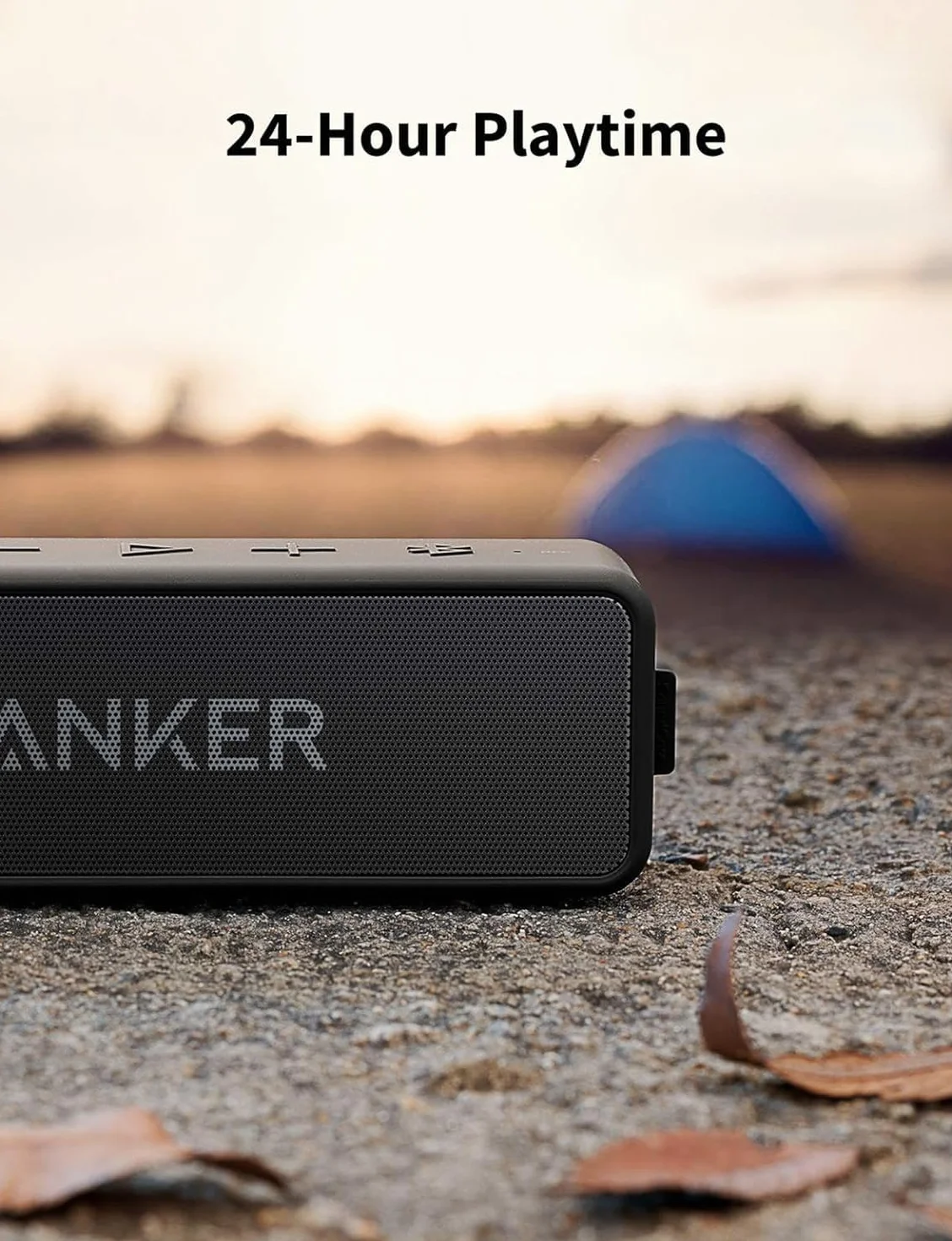 Soundcore Anker 2 Portable Bluetooth Speaker with Stereo Sound 12W, Bluetooth 5, BassUp, IPX7, 24h, Wireless Stereo Pairing, for Home, Outdoor, Travel
