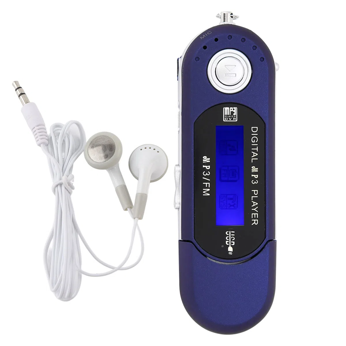Lettore MP3 Digitale, Lettore Musicale MP3 USB Portatile con Supporto Schermo LCD Scheda Micro SD/Memoria da 32 GB Radio FM Registratore Vocale Scheda TF(blu)