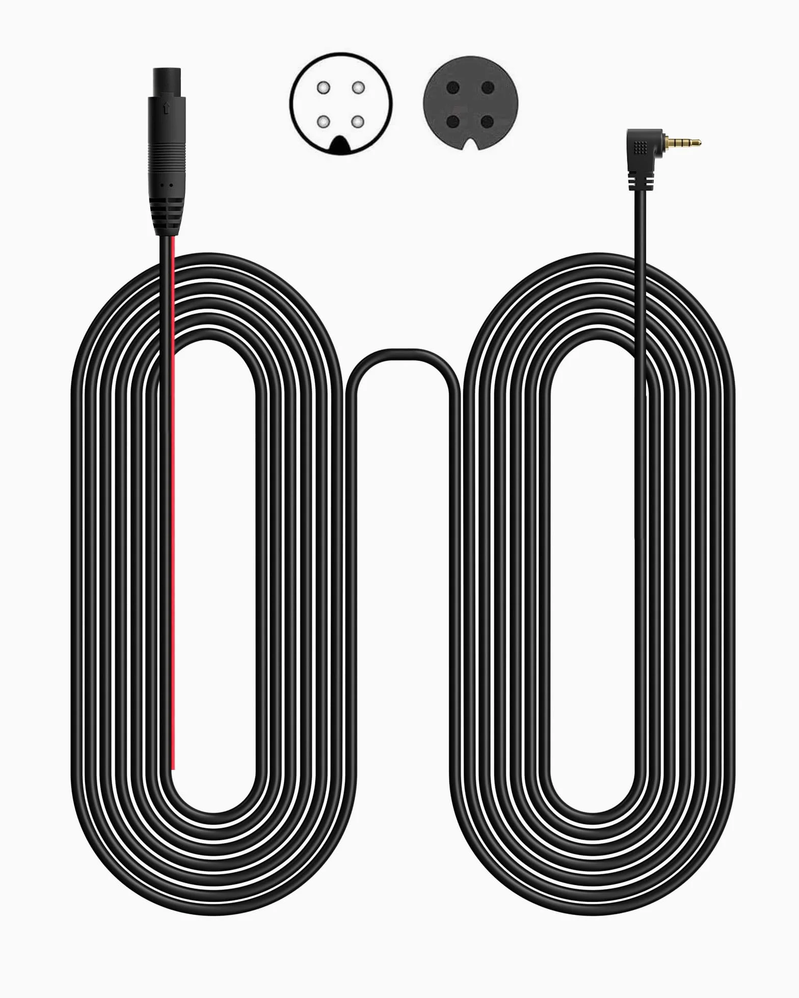 WOLFBOX 50Ft Cavo Di Ricambio Più Lungo Della Telecamera Posteriore per G840S/G930/G840H/G850/G900/i07 Specchietto Retrovisore Smart (4 Pin, 2,5 Mm)