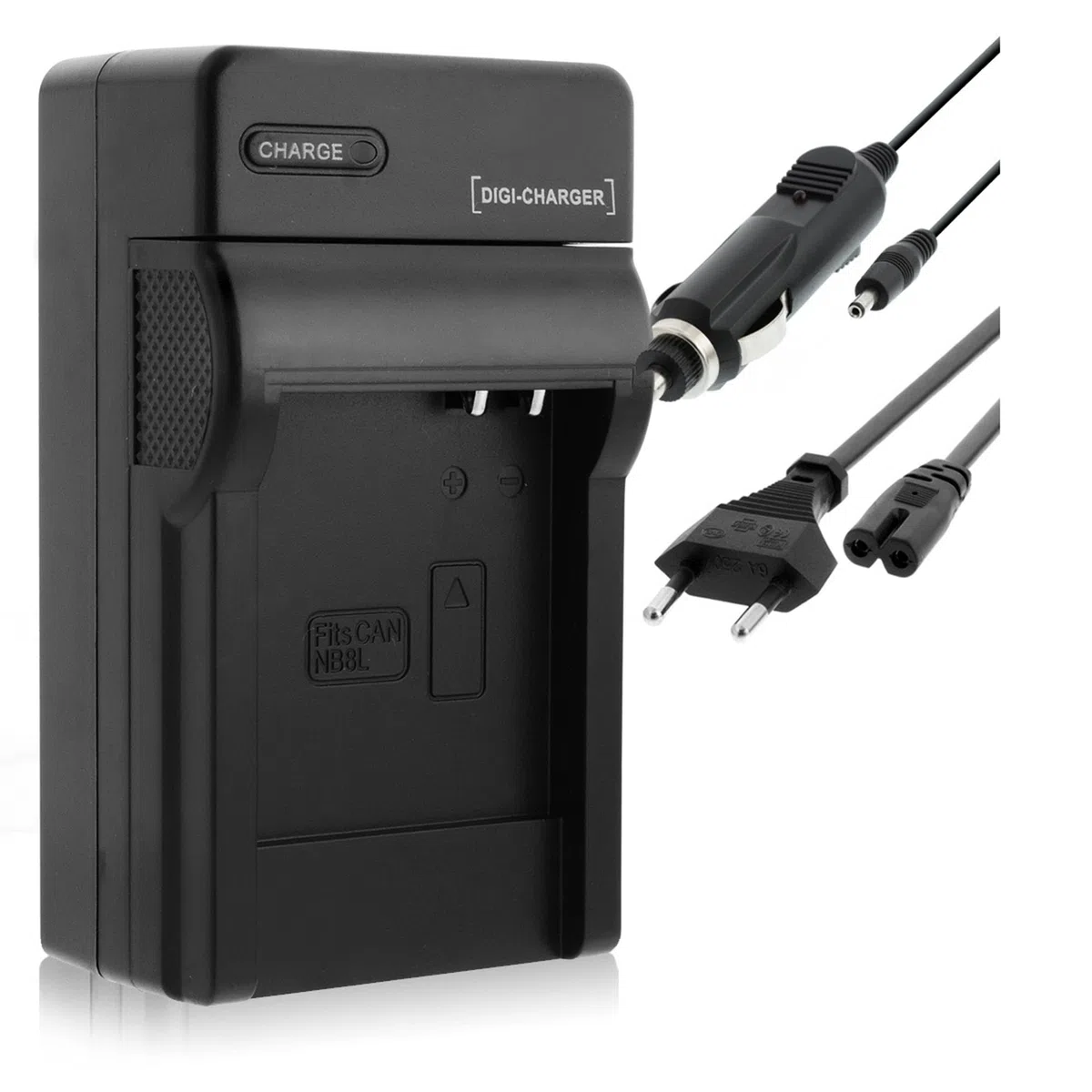 Caricabatteria (Auto/Corrente) per Canon NB-8L / PowerShot A2200, A3200 IS, A3300 IS, A3350 IS...