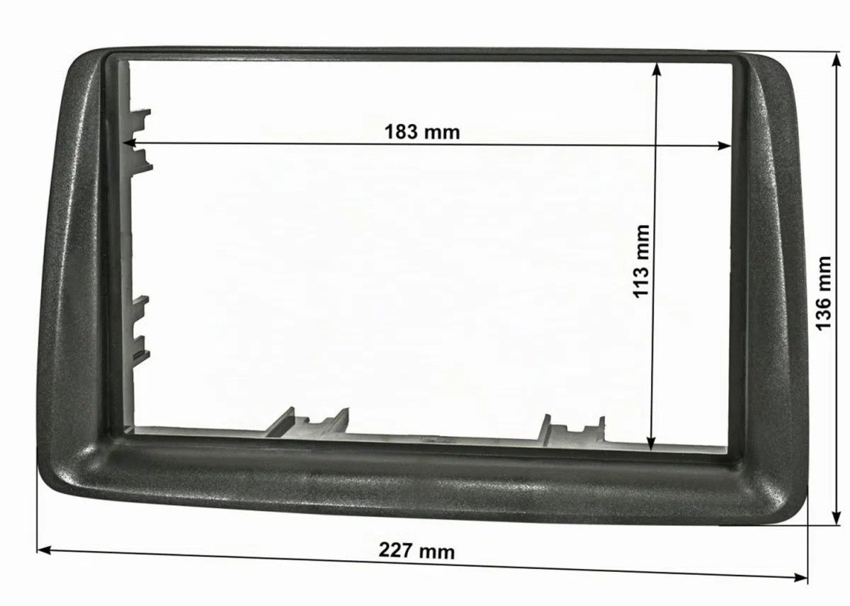 Sound way - Kit Montaggio adattatore Autoradio, Mascherina 2 DIN compatibile con Fiat Panda (169) 2003-2012