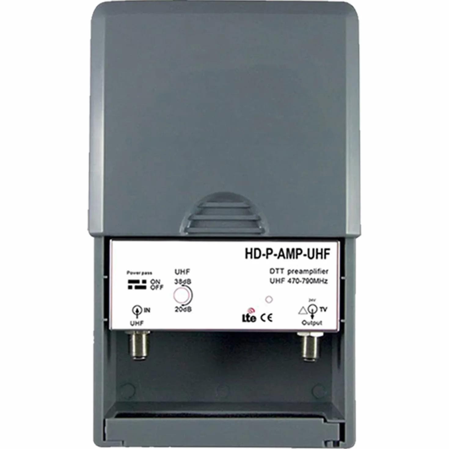 LEYF Preamplificatore TV/Guadagno regolabile 15-38dB/Amplificatore Antenna TV/Ampli per TNT HD Segnale UHF 470-790MHz