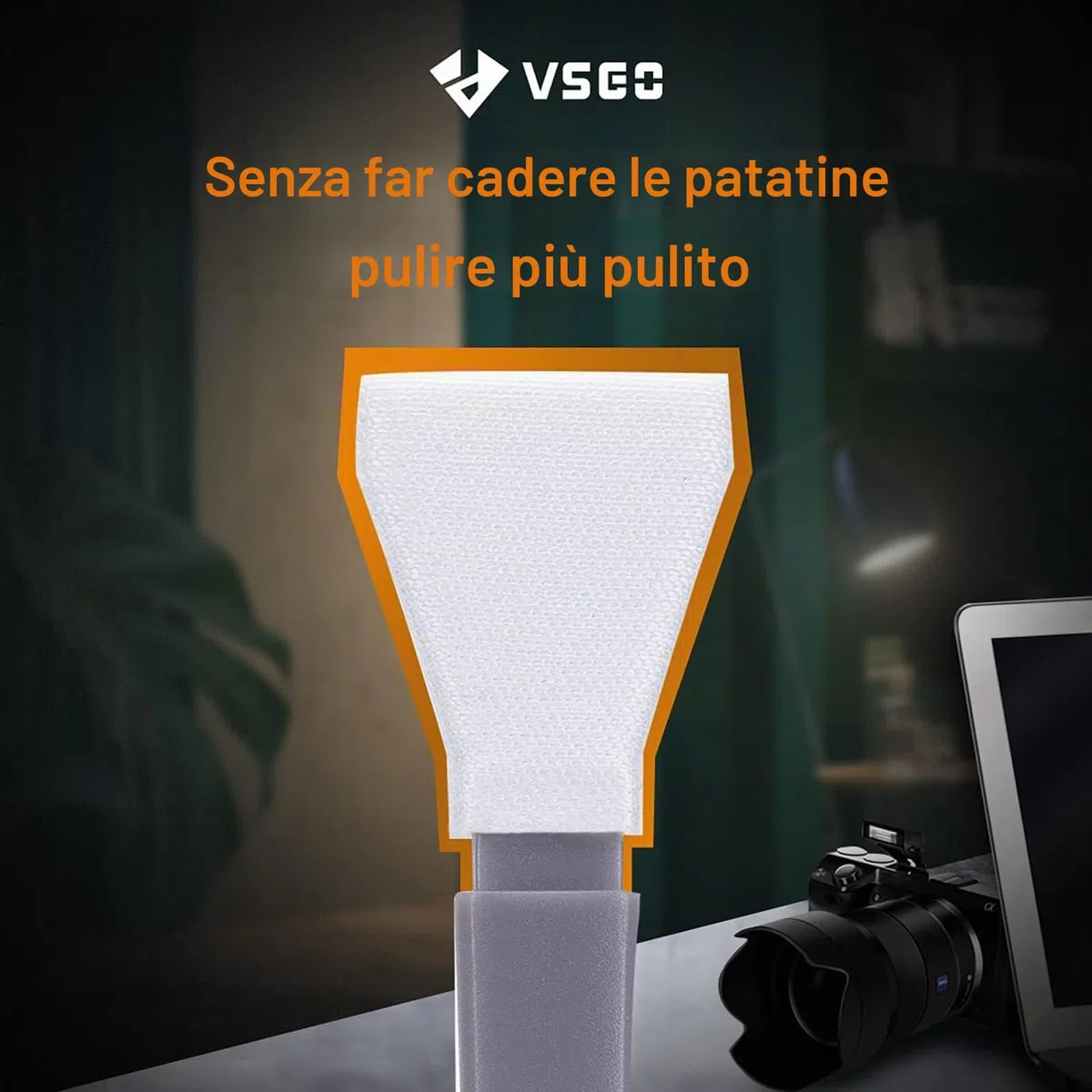 VSGO Confezione da 12 tamponi per la pulizia della fotocamera digitale con sensore da 10 ml con soluzione di pulizia del sensore a secco CCD CMOS Clean